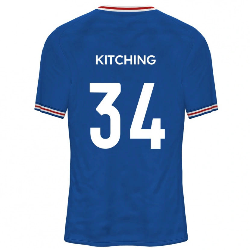 Danxen Bambino Maglia Mark Kitching #34 Blu Dodger Kit Gara Away 2025/26 Maglietta