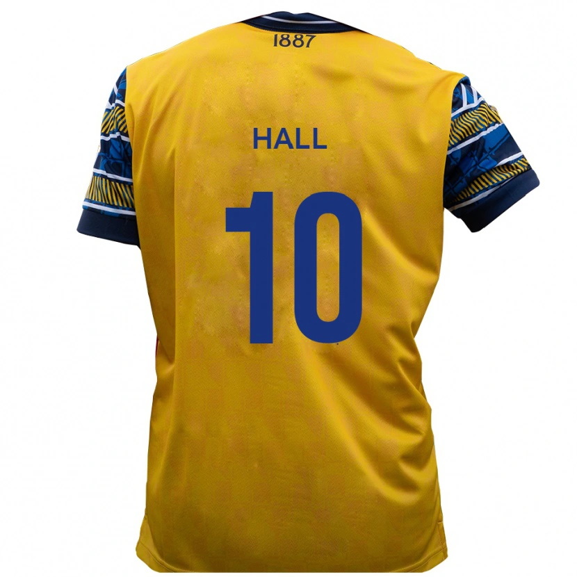 Danxen Bambino Maglia Luke Hall #10 Giallo Nero Kit Gara Away 2025/26 Maglietta