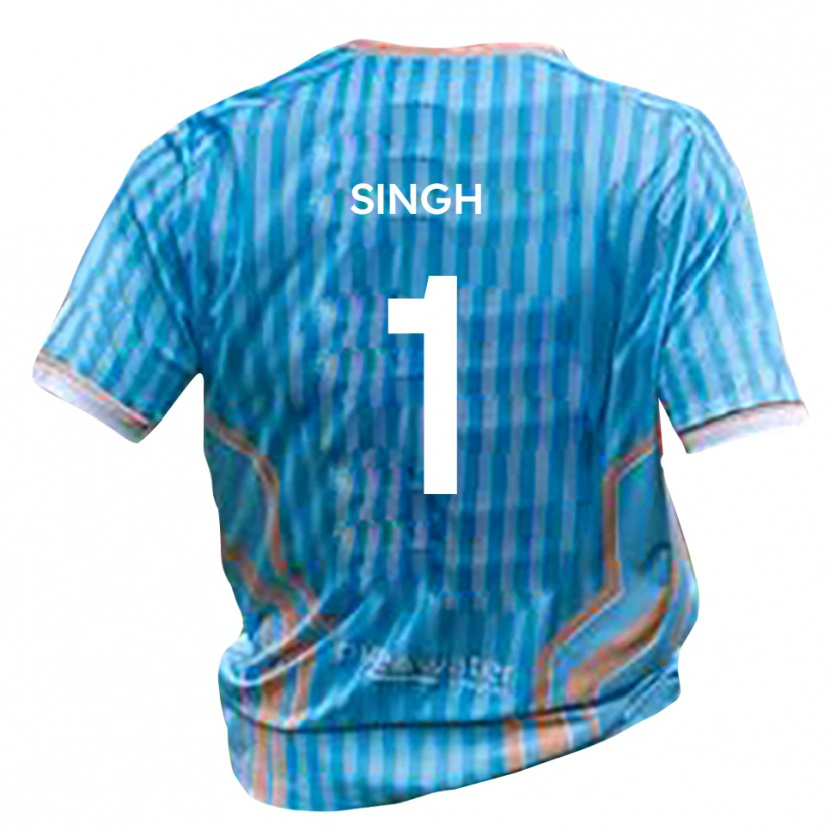 Danxen Bambino Maglia Jas Singh #1 Nero Oro Kit Gara Away 2025/26 Maglietta
