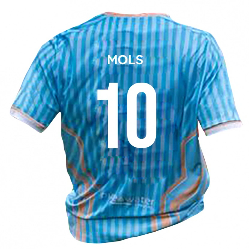 Danxen Bambino Maglia Stefan Mols #10 Nero Oro Kit Gara Away 2025/26 Maglietta