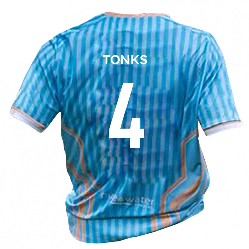 Danxen Bambino Maglia Tom Tonks #4 Nero Oro Kit Gara Away 2025/26 Maglietta