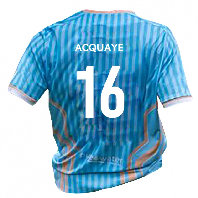 Danxen Bambino Maglia Ben Acquaye #16 Nero Oro Kit Gara Away 2025/26 Maglietta