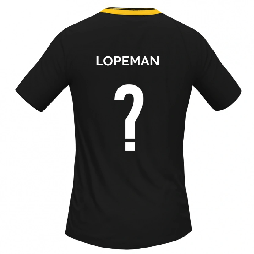 Danxen Bambino Maglia Aidan Lopeman #0 Nero Giallo Kit Gara Away 2025/26 Maglietta