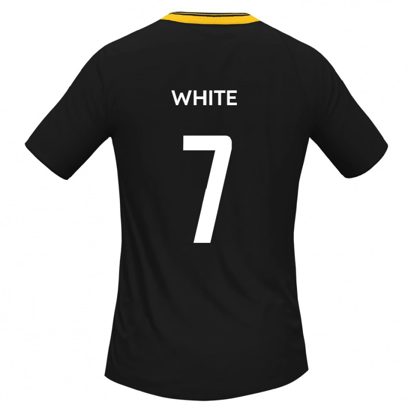 Danxen Bambino Maglia Jaiden White #7 Nero Giallo Kit Gara Away 2025/26 Maglietta