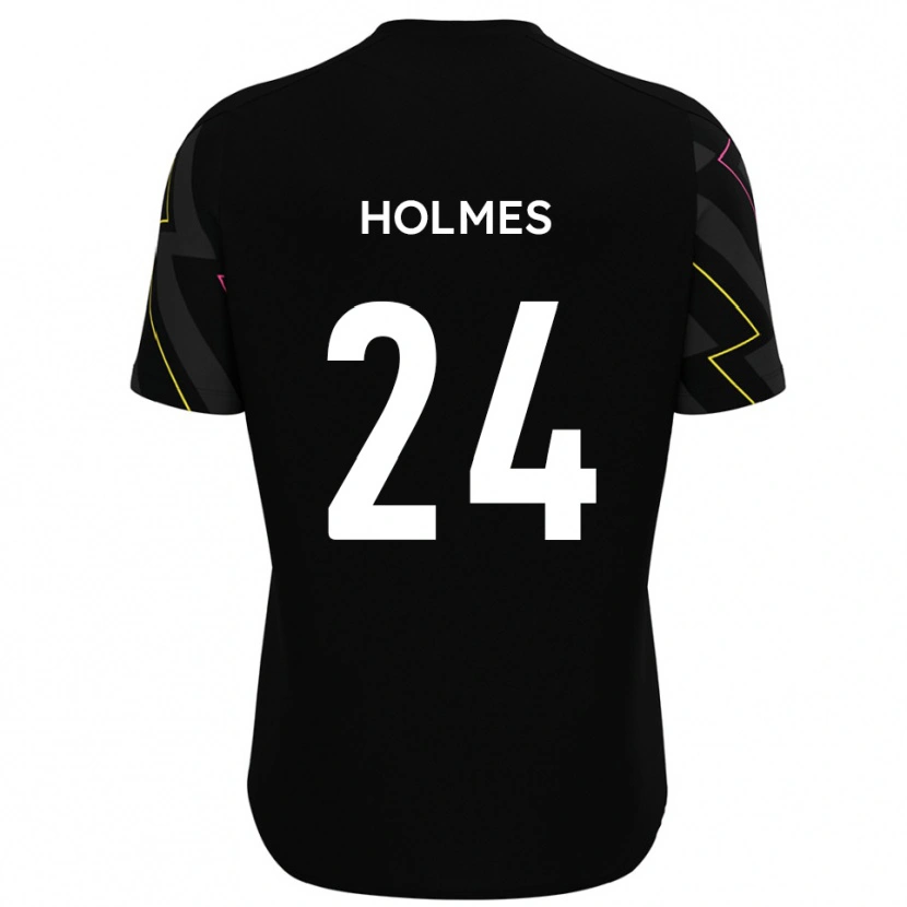 Danxen Bambino Maglia Fin Holmes #24 Nero Grigio Kit Gara Away 2025/26 Maglietta