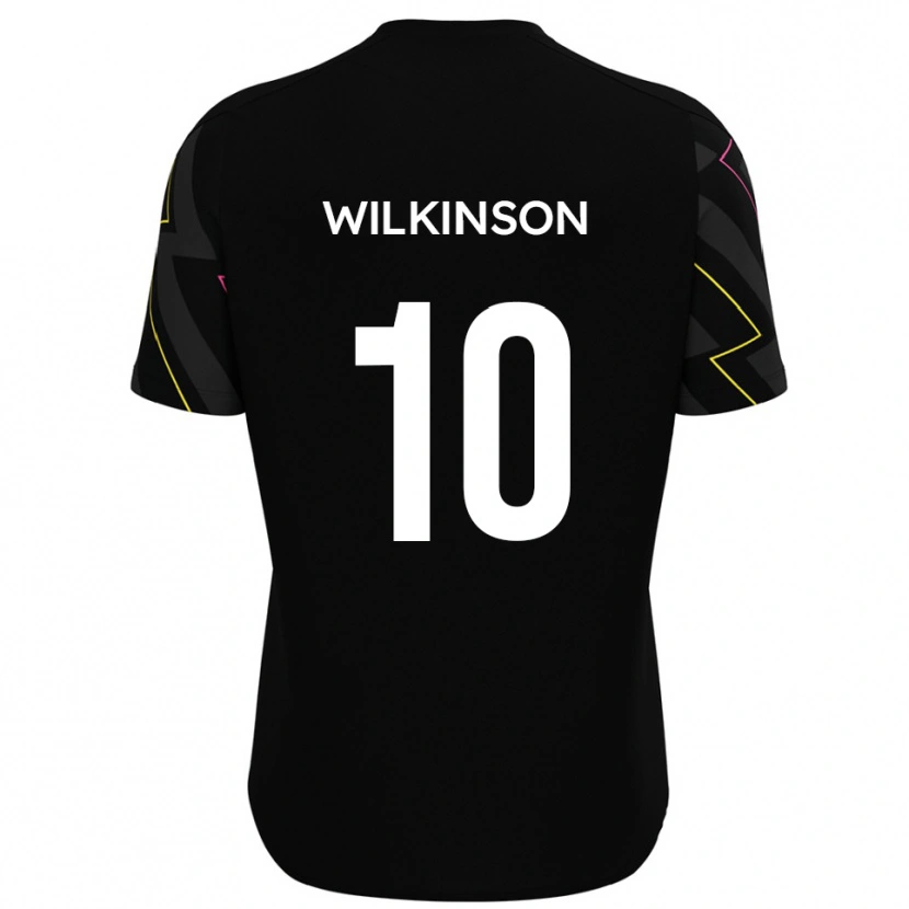Danxen Bambino Maglia Conor Wilkinson #10 Nero Grigio Kit Gara Away 2025/26 Maglietta