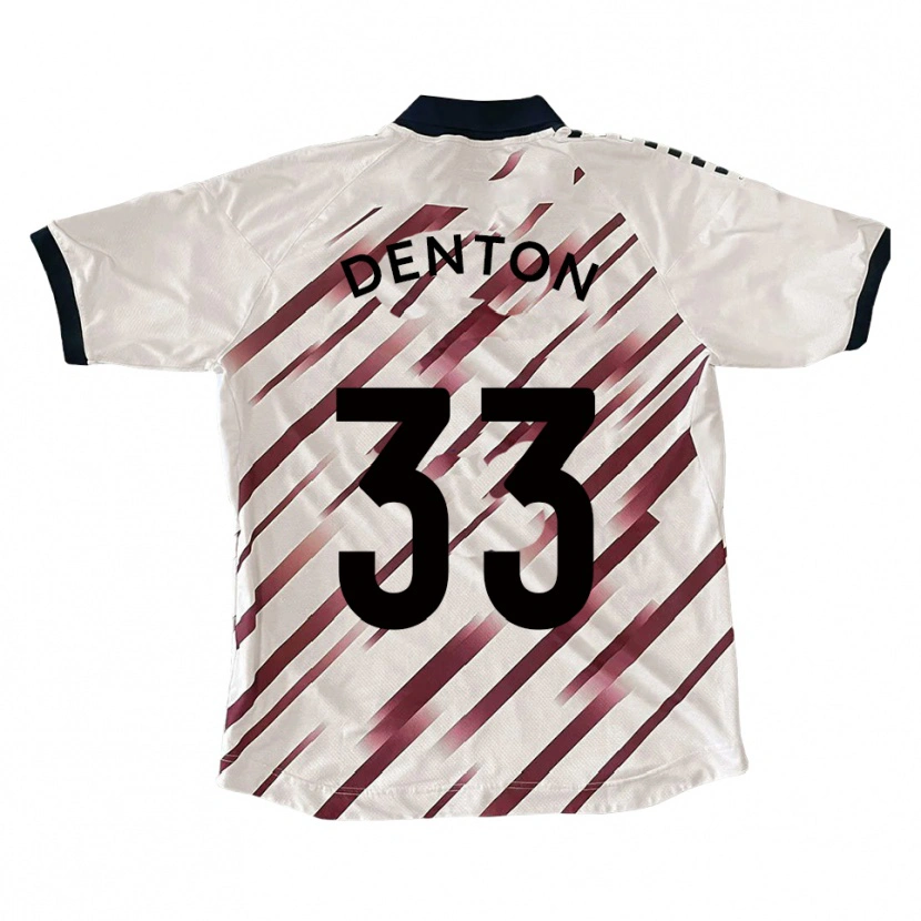Danxen Bambino Maglia Tyler Denton #33 Bianco Rosso Kit Gara Away 2025/26 Maglietta