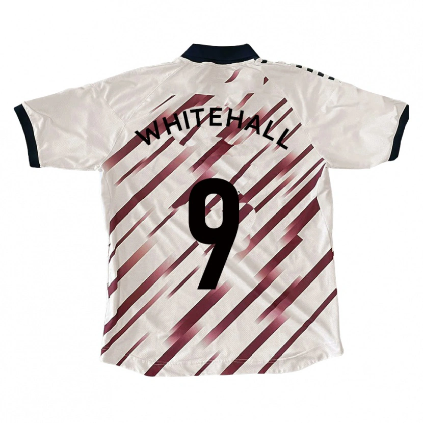 Danxen Bambino Maglia Danny Whitehall #9 Bianco Rosso Kit Gara Away 2025/26 Maglietta