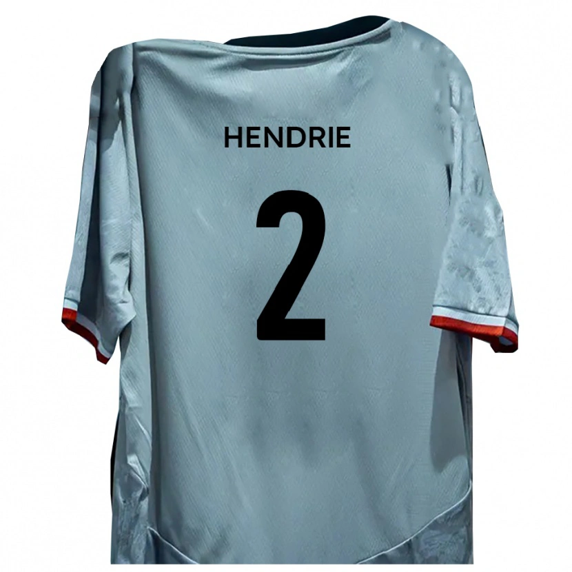 Danxen Bambino Maglia Luke Hendrie #2 Bianco Nero Kit Gara Away 2025/26 Maglietta