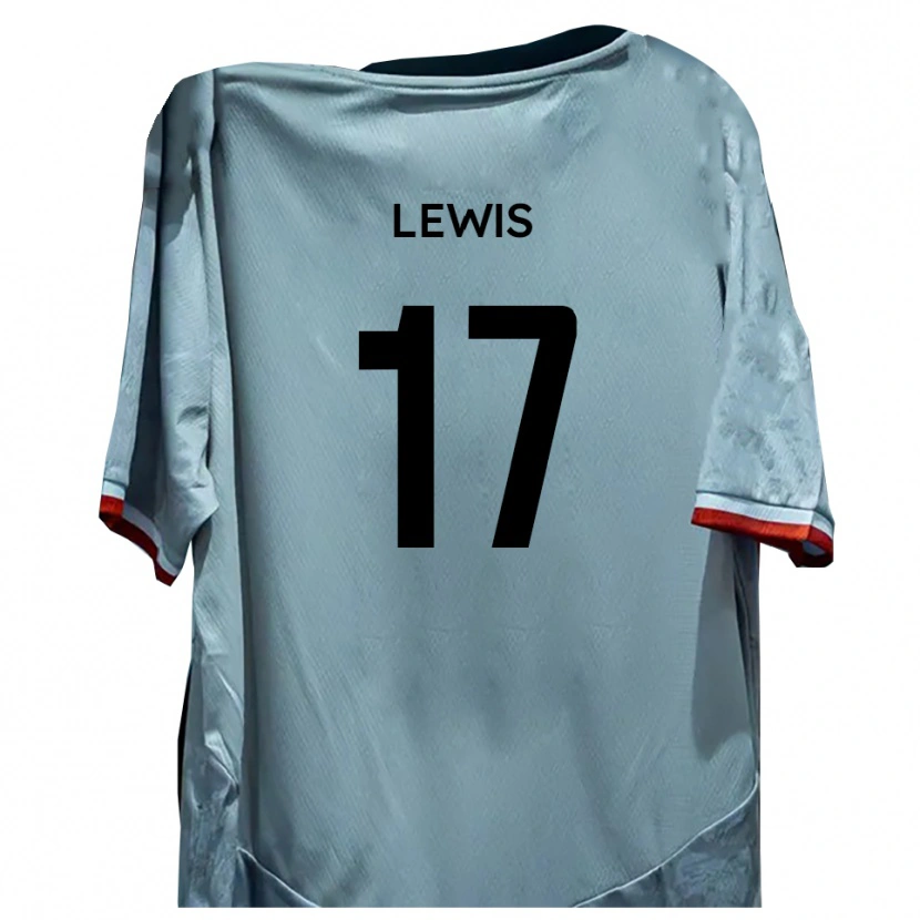 Danxen Bambino Maglia Paul Lewis #17 Bianco Nero Kit Gara Away 2025/26 Maglietta
