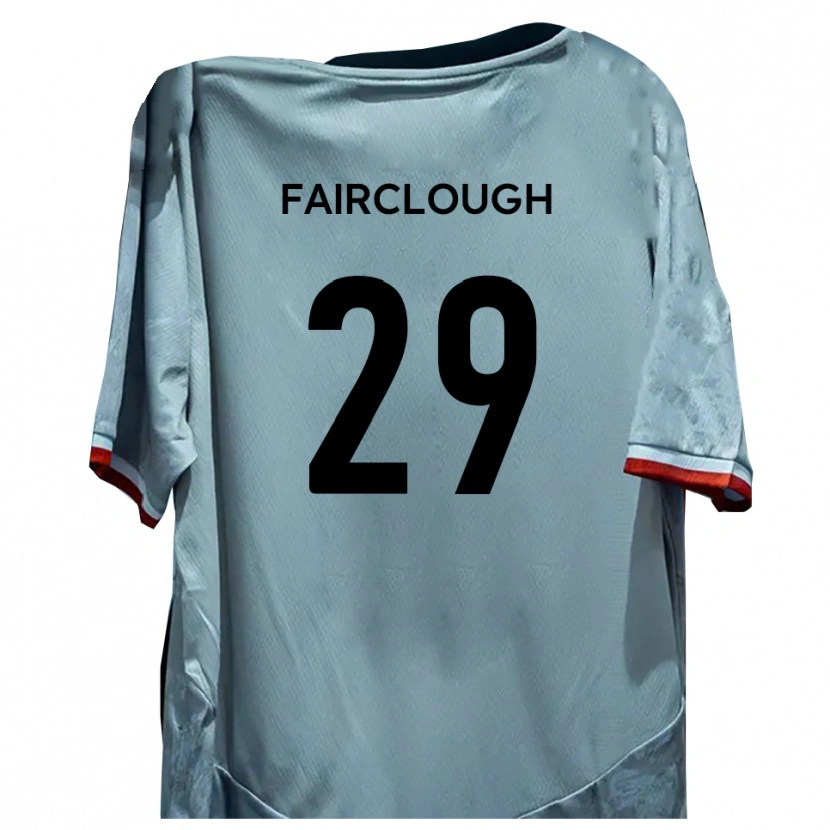 Danxen Bambino Maglia Adam Fairclough #29 Bianco Nero Kit Gara Away 2025/26 Maglietta