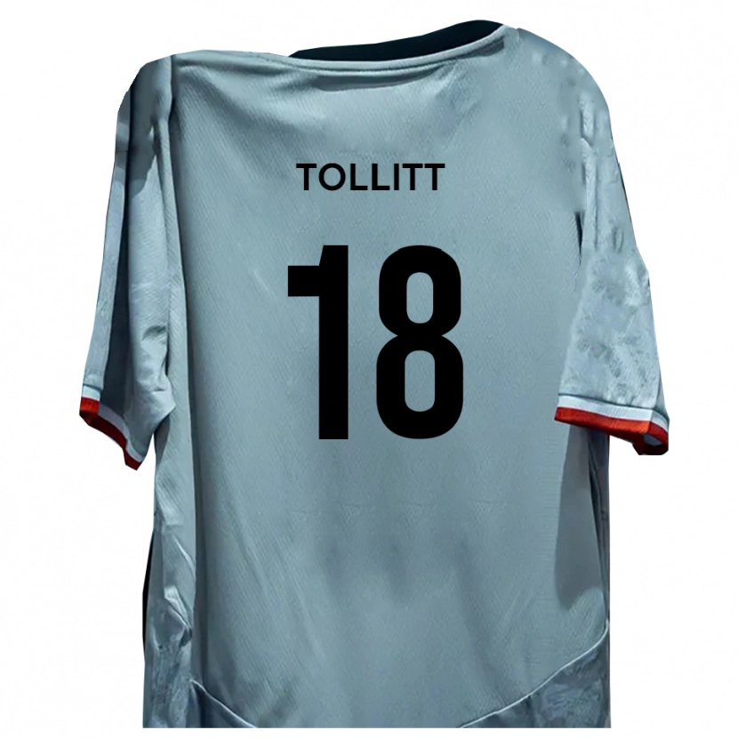 Danxen Bambino Maglia Ben Tollitt #18 Bianco Nero Kit Gara Away 2025/26 Maglietta