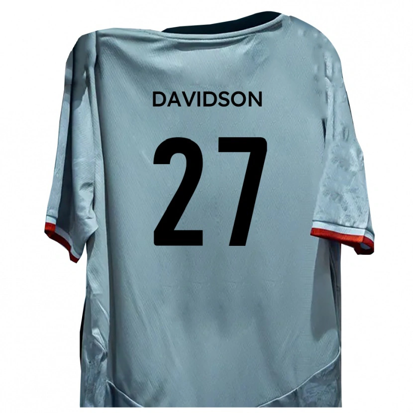 Danxen Bambino Maglia Mani Davidson #27 Bianco Nero Kit Gara Away 2025/26 Maglietta
