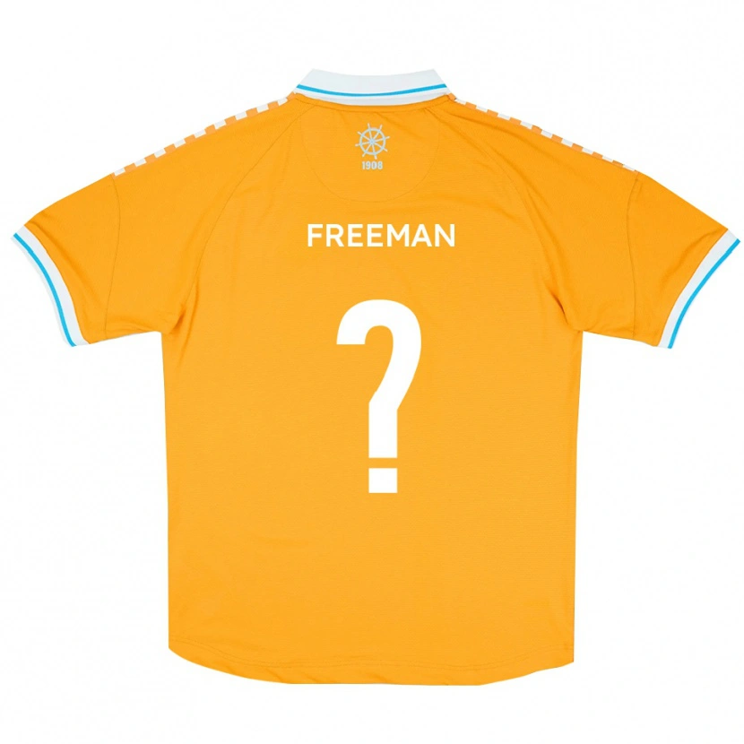 Danxen Bambino Maglia Aby Freeman #0 Giallo Blu Kit Gara Away 2025/26 Maglietta