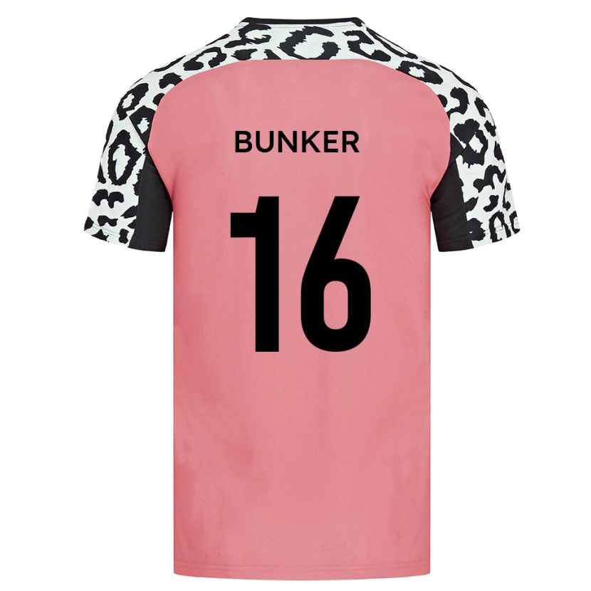 Danxen Bambino Maglia Harvey Bunker #16 Rosa Nero Kit Gara Away 2025/26 Maglietta