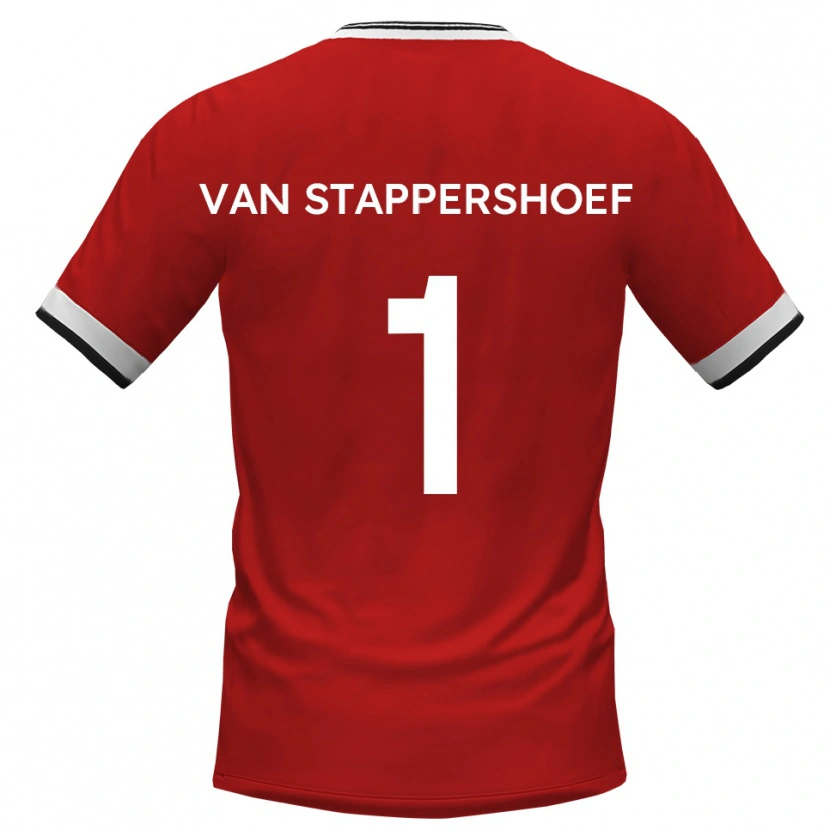 Danxen Bambino Maglia Jordi Van Stappershoef #1 Bianco Nero Kit Gara Away 2025/26 Maglietta