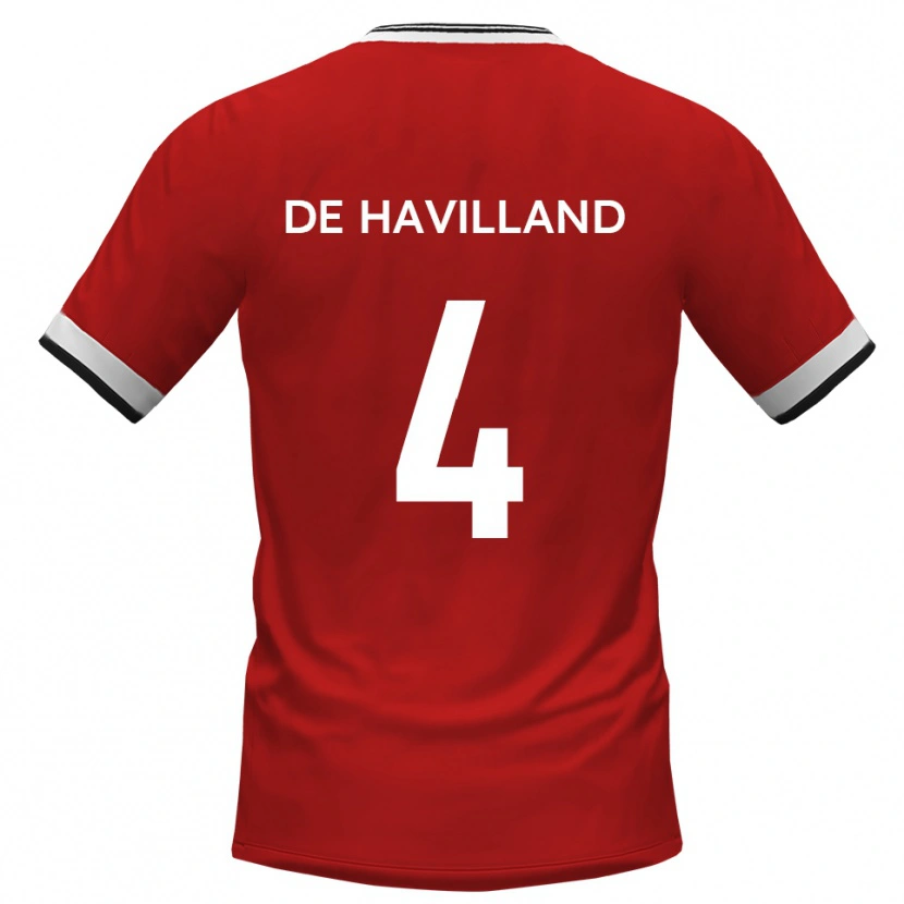 Danxen Bambino Maglia Will De Havilland #4 Bianco Nero Kit Gara Away 2025/26 Maglietta