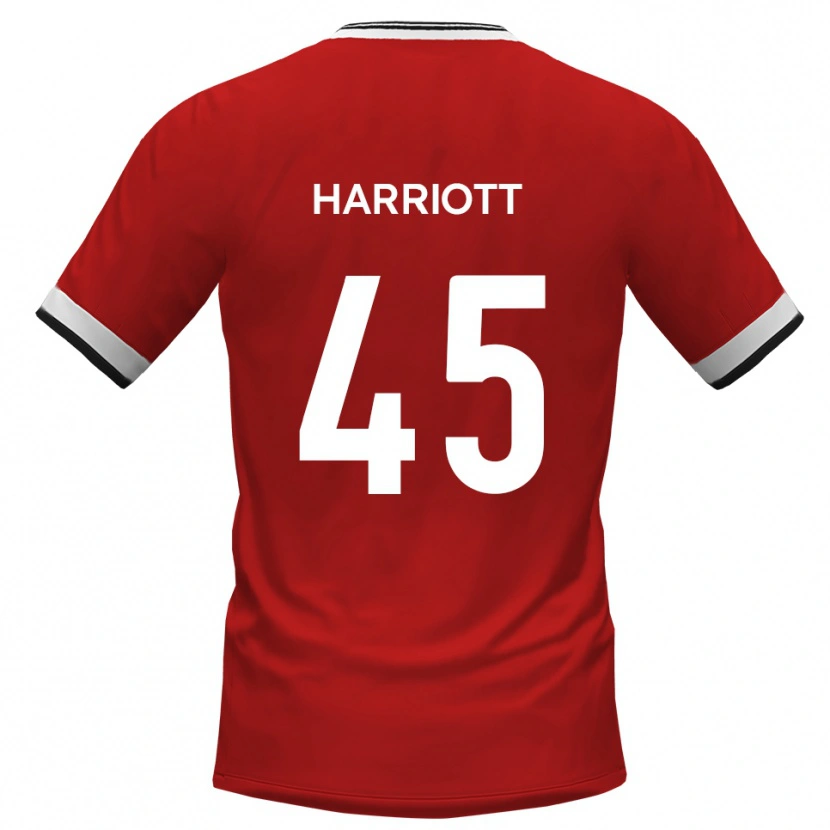 Danxen Bambino Maglia Callum Harriott #45 Bianco Nero Kit Gara Away 2025/26 Maglietta