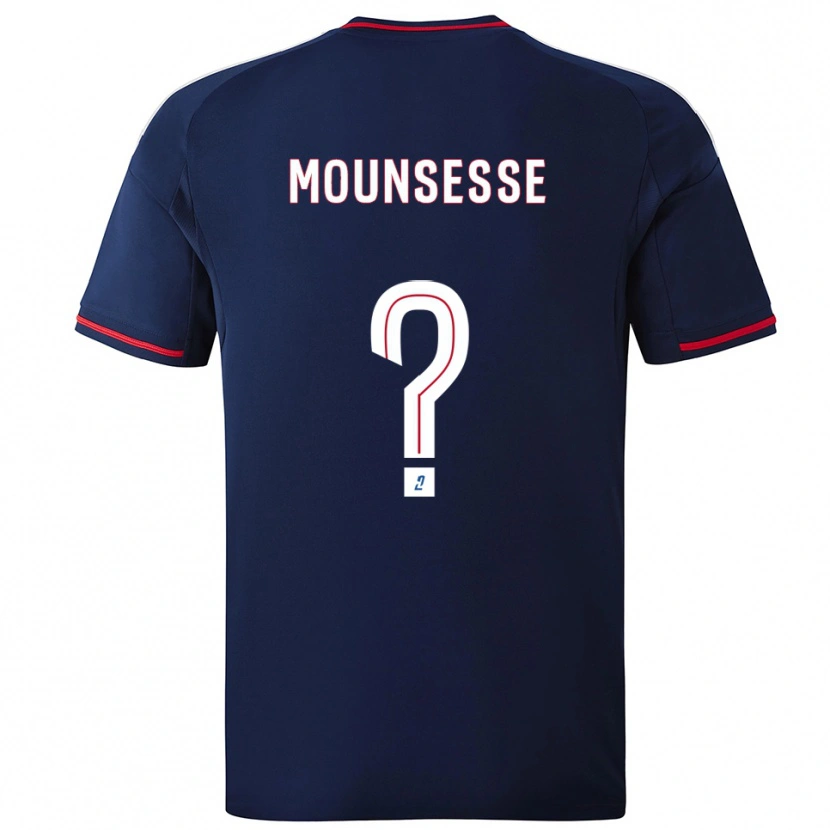 Danxen Bambino Maglia Jeremy Mounsesse #0 Blu Marino Rosso Kit Gara Away 2025/26 Maglietta