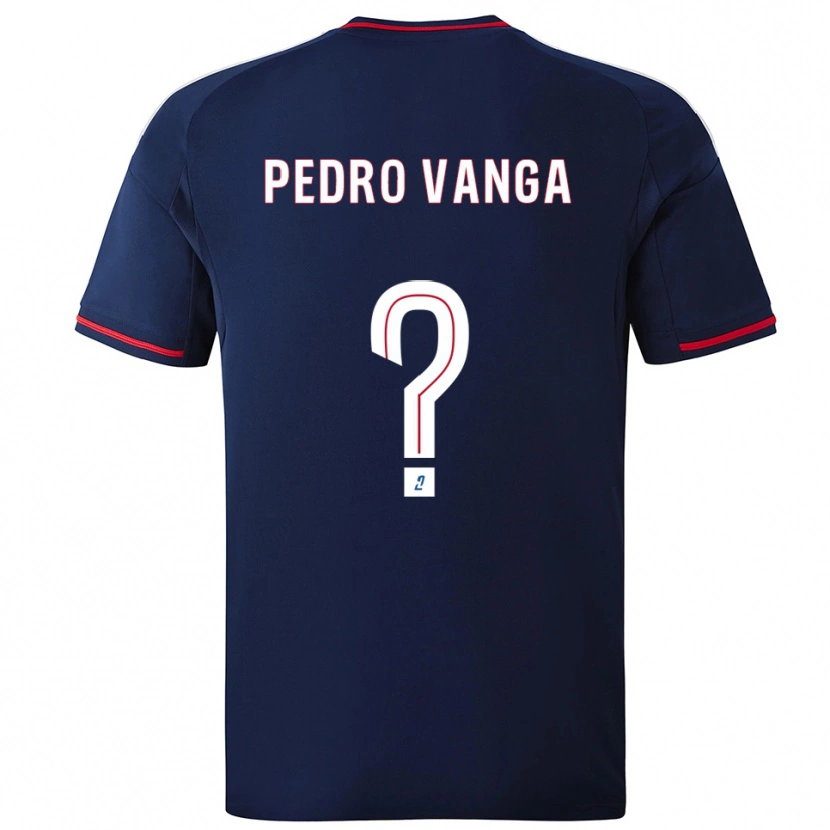 Danxen Bambino Maglia Emerson Pedro Vanga #0 Blu Marino Rosso Kit Gara Away 2025/26 Maglietta