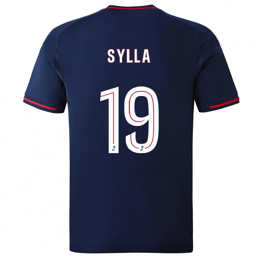 Danxen Bambino Maglia Kysha Sylla #19 Blu Marino Rosso Kit Gara Away 2025/26 Maglietta