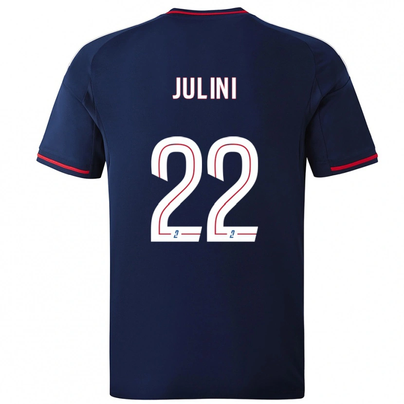Danxen Bambino Maglia Sally Julini #22 Blu Marino Rosso Kit Gara Away 2025/26 Maglietta