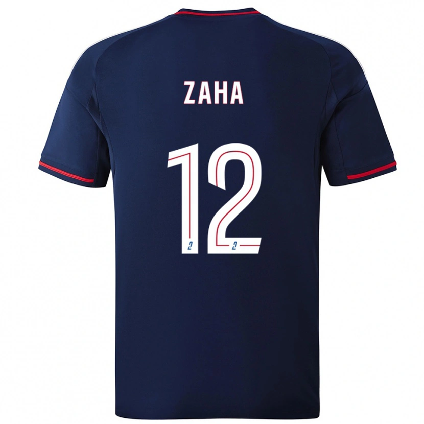Danxen Bambino Maglia Wilfried Zaha #12 Blu Marino Rosso Kit Gara Away 2025/26 Maglietta