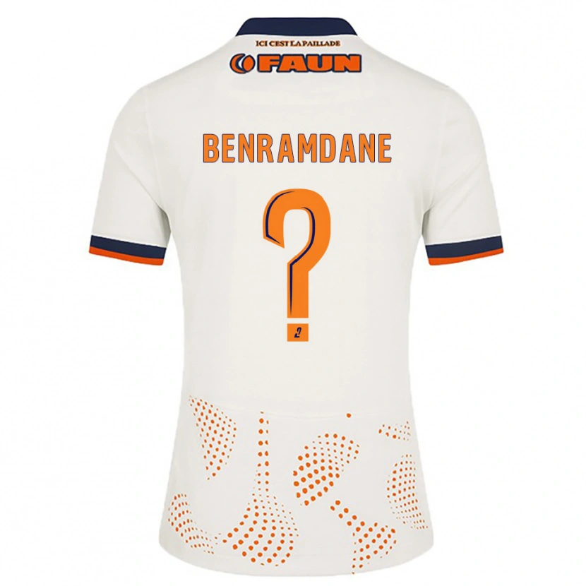 Danxen Bambino Maglia Noam Benramdane #0 Bianco Arancione Kit Gara Away 2025/26 Maglietta
