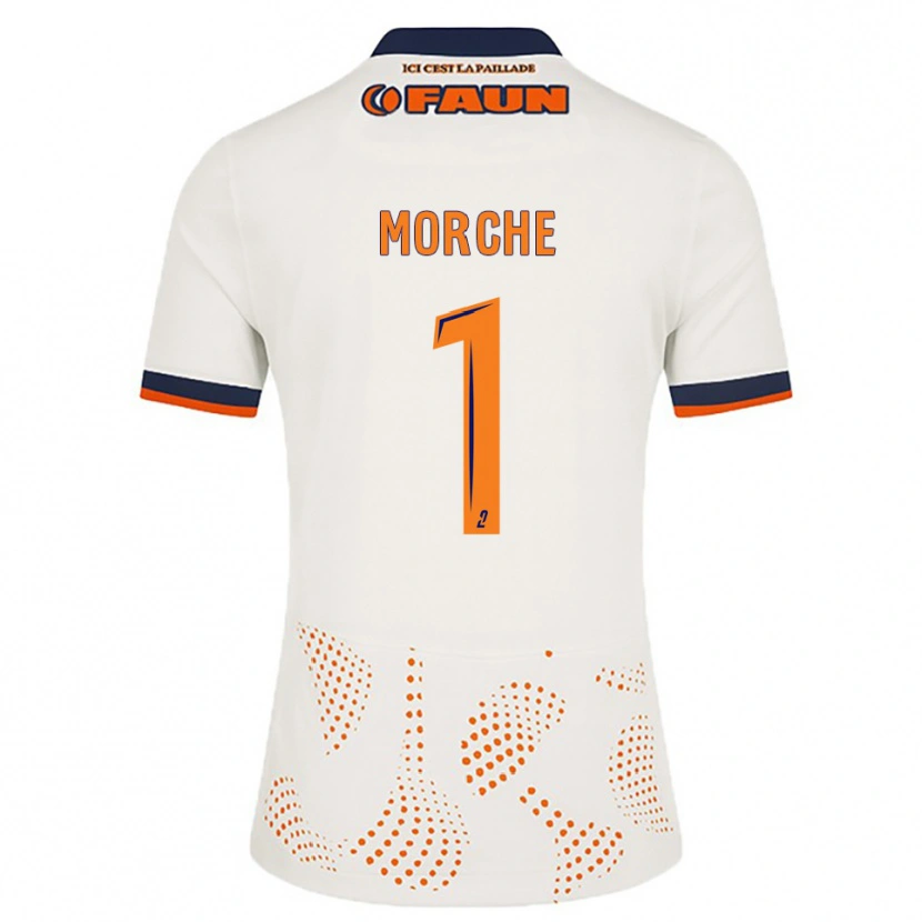 Danxen Bambino Maglia Cosette Morché #1 Bianco Arancione Kit Gara Away 2025/26 Maglietta