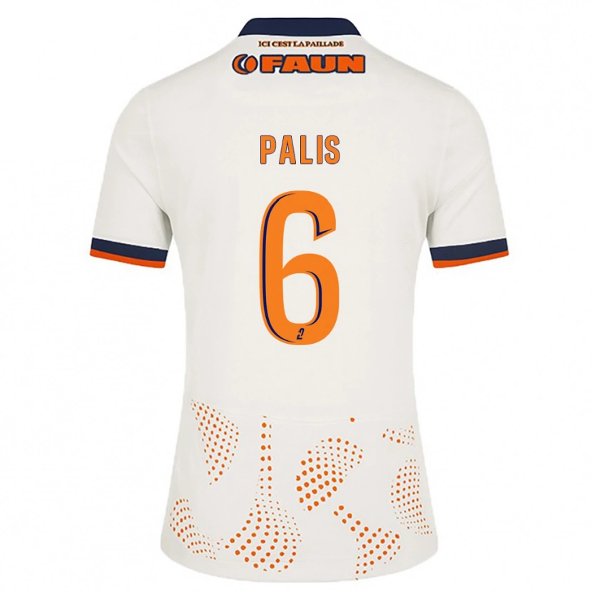 Danxen Bambino Maglia Ella Palis #6 Bianco Arancione Kit Gara Away 2025/26 Maglietta