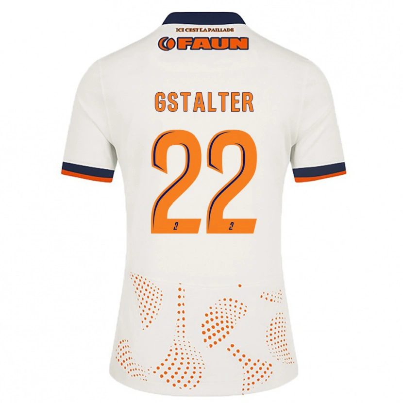 Danxen Bambino Maglia Lola Gstalter #22 Bianco Arancione Kit Gara Away 2025/26 Maglietta