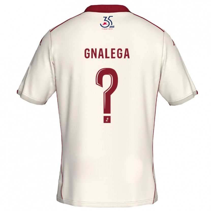 Danxen Bambino Maglia Fred Gnalega #0 Bianco Bordeaux Kit Gara Away 2025/26 Maglietta
