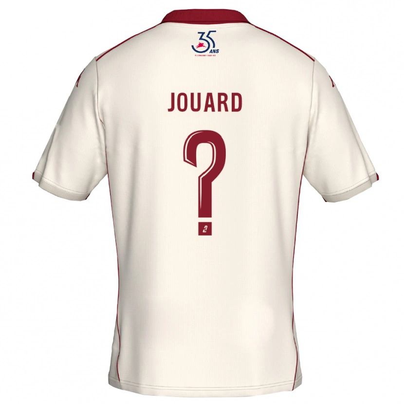 Danxen Bambino Maglia Dylan Jouard #0 Bianco Bordeaux Kit Gara Away 2025/26 Maglietta