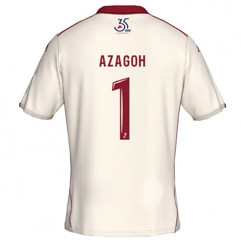 Danxen Bambino Maglia Yanis Azagoh #1 Bianco Bordeaux Kit Gara Away 2025/26 Maglietta