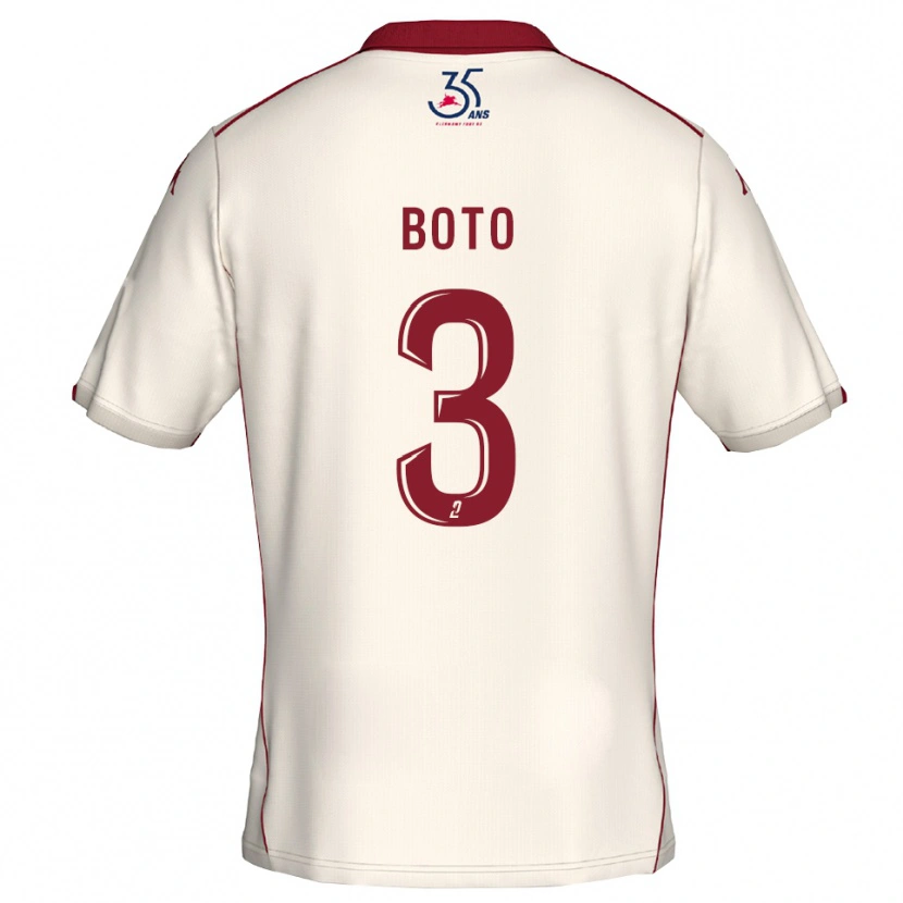 Danxen Bambino Maglia Kenji-Van Boto #3 Bianco Bordeaux Kit Gara Away 2025/26 Maglietta