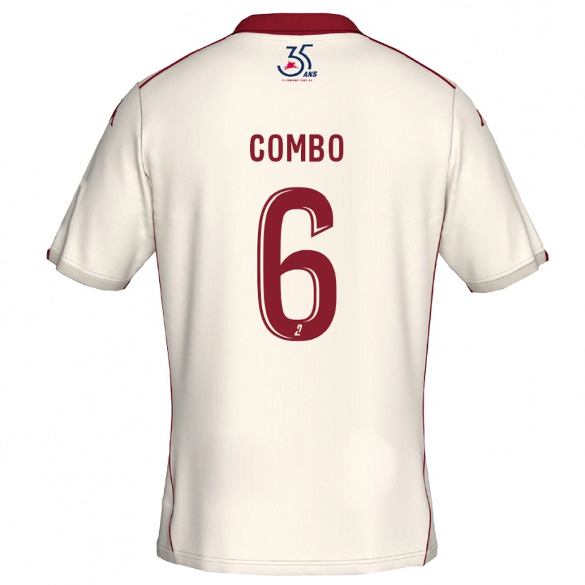 Danxen Bambino Maglia Kylian Combo #6 Bianco Bordeaux Kit Gara Away 2025/26 Maglietta
