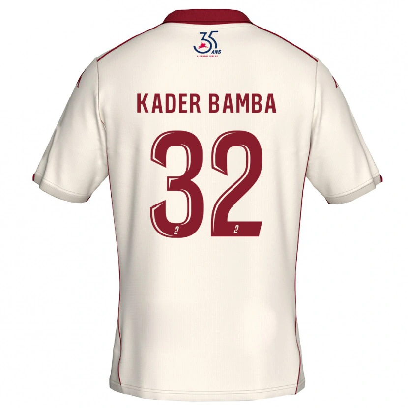 Danxen Bambino Maglia Abdoul Kader Bamba #32 Bianco Bordeaux Kit Gara Away 2025/26 Maglietta