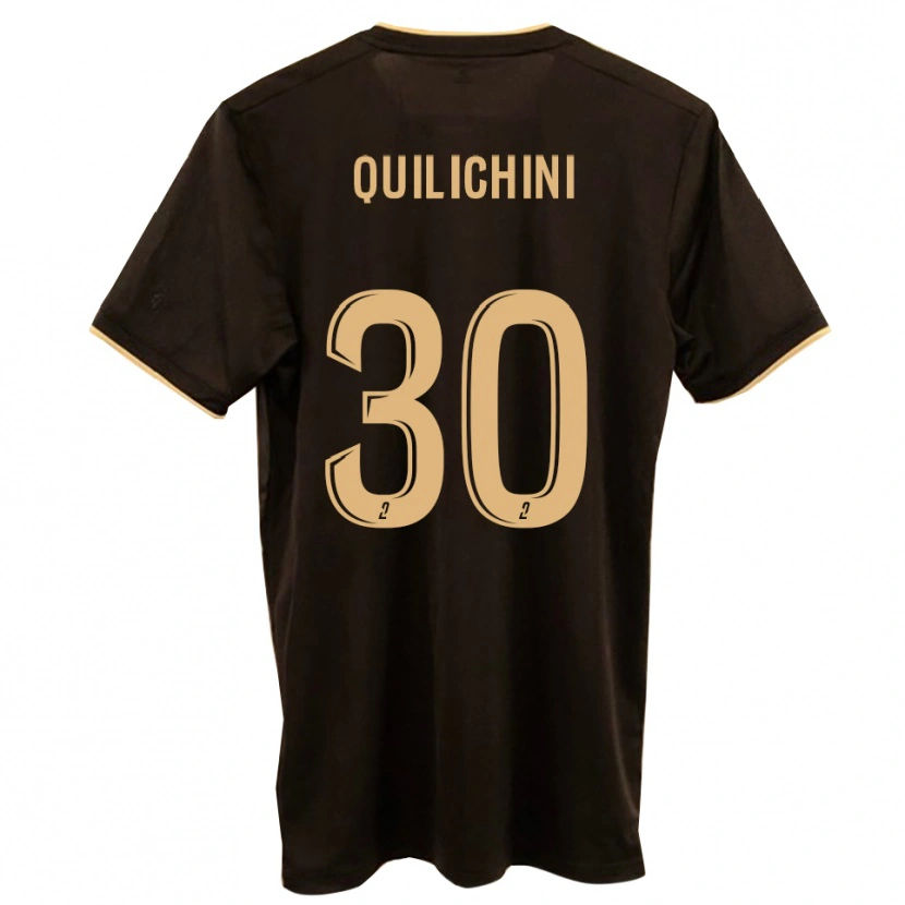 Danxen Bambino Maglia Ghjuvanni Quilichini #30 Blu Rosso Kit Gara Away 2025/26 Maglietta