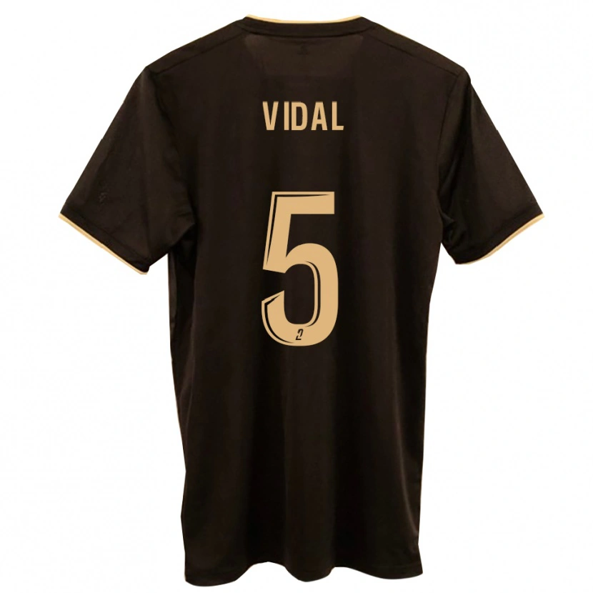 Danxen Bambino Maglia Clément Vidal #5 Blu Rosso Kit Gara Away 2025/26 Maglietta