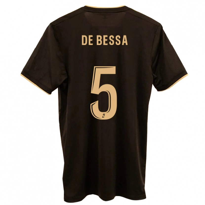 Danxen Bambino Maglia Jérémy De Bessa #5 Blu Rosso Kit Gara Away 2025/26 Maglietta