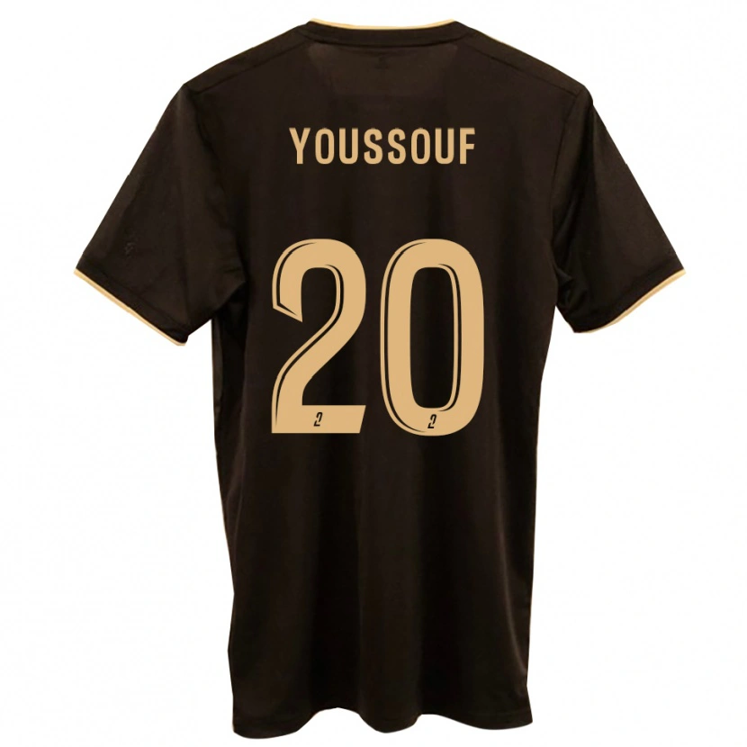 Danxen Bambino Maglia Mohamed Youssouf #20 Blu Rosso Kit Gara Away 2025/26 Maglietta