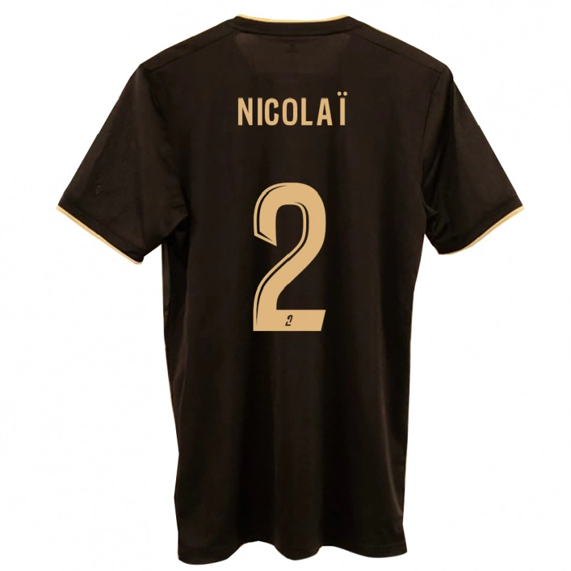 Danxen Bambino Maglia Dominique Nicolaï #2 Blu Rosso Kit Gara Away 2025/26 Maglietta