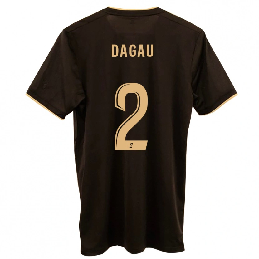 Danxen Bambino Maglia Luca Dagau #2 Blu Rosso Kit Gara Away 2025/26 Maglietta
