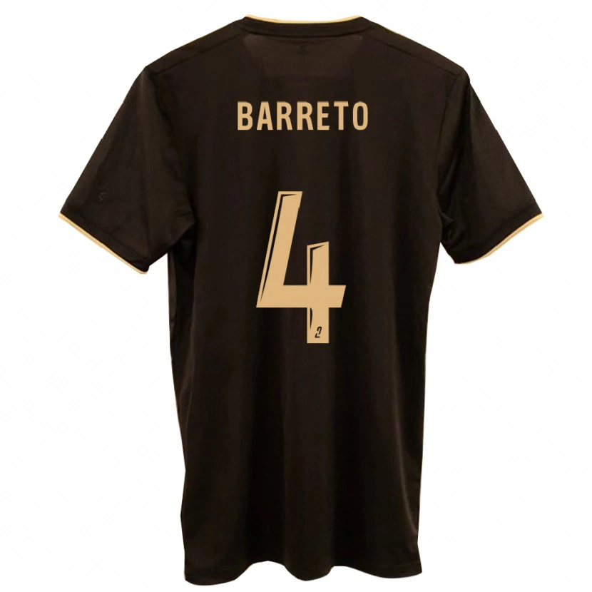 Danxen Bambino Maglia Michaël Barreto #4 Blu Rosso Kit Gara Away 2025/26 Maglietta
