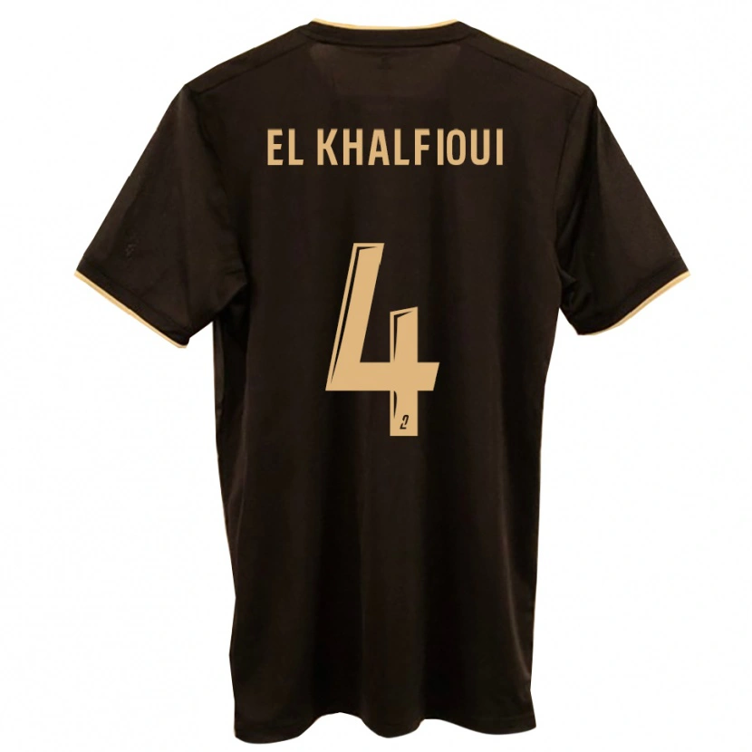 Danxen Bambino Maglia Mehdi El Khalfioui #4 Blu Rosso Kit Gara Away 2025/26 Maglietta