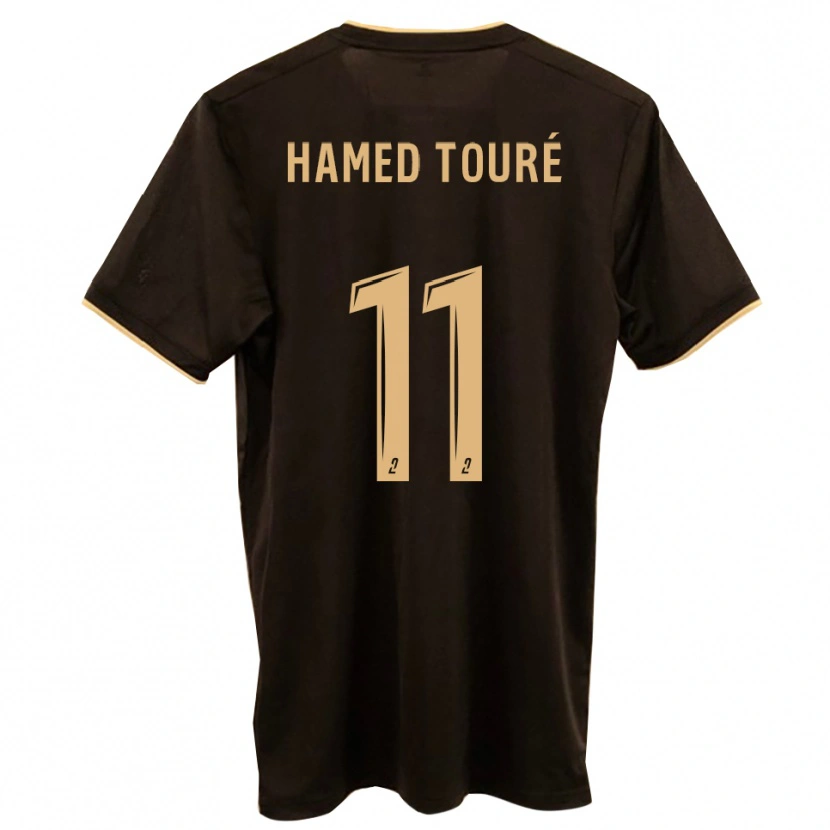 Danxen Bambino Maglia Ben Hamed Touré #11 Blu Rosso Kit Gara Away 2025/26 Maglietta