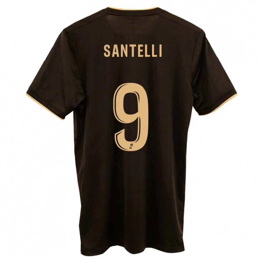 Danxen Bambino Maglia Benjamin Santelli #9 Blu Rosso Kit Gara Away 2025/26 Maglietta