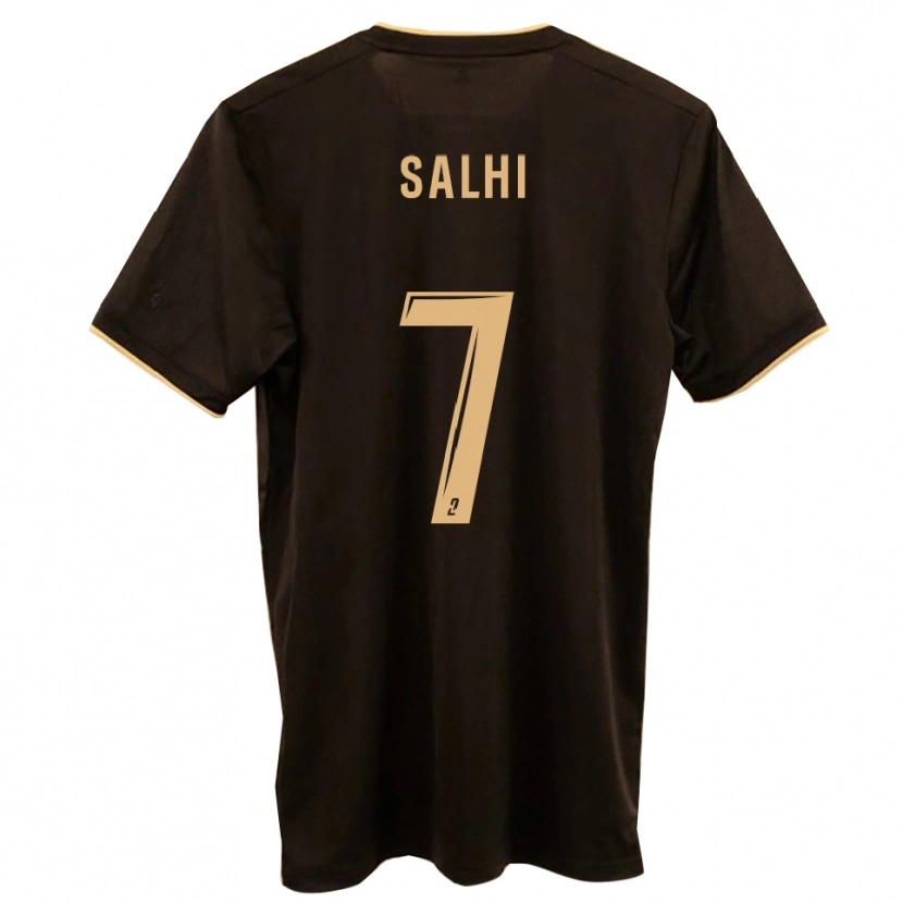 Danxen Bambino Maglia Qays Salhi #7 Blu Rosso Kit Gara Away 2025/26 Maglietta