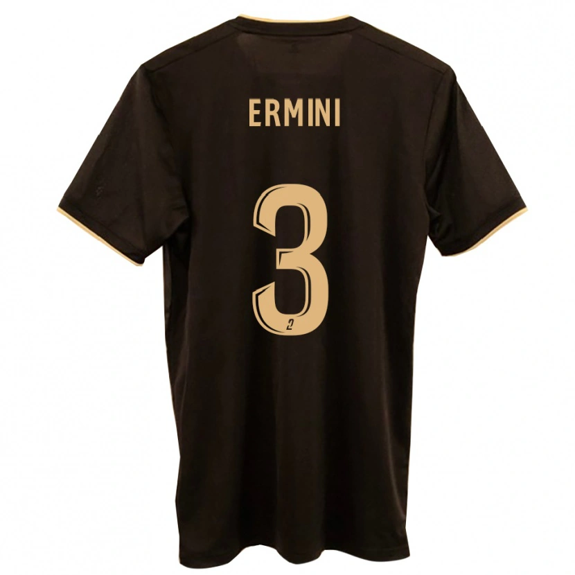 Danxen Bambino Maglia Nino Ermini #3 Blu Rosso Kit Gara Away 2025/26 Maglietta