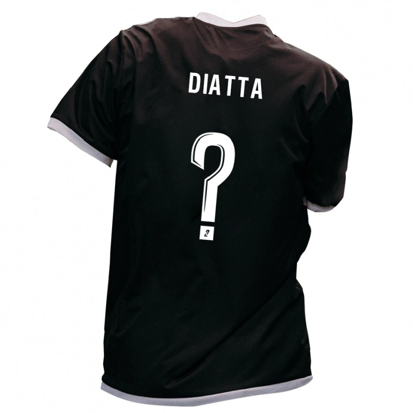 Danxen Bambino Maglia Grégoire Diatta #0 Nero Oro Kit Gara Away 2025/26 Maglietta